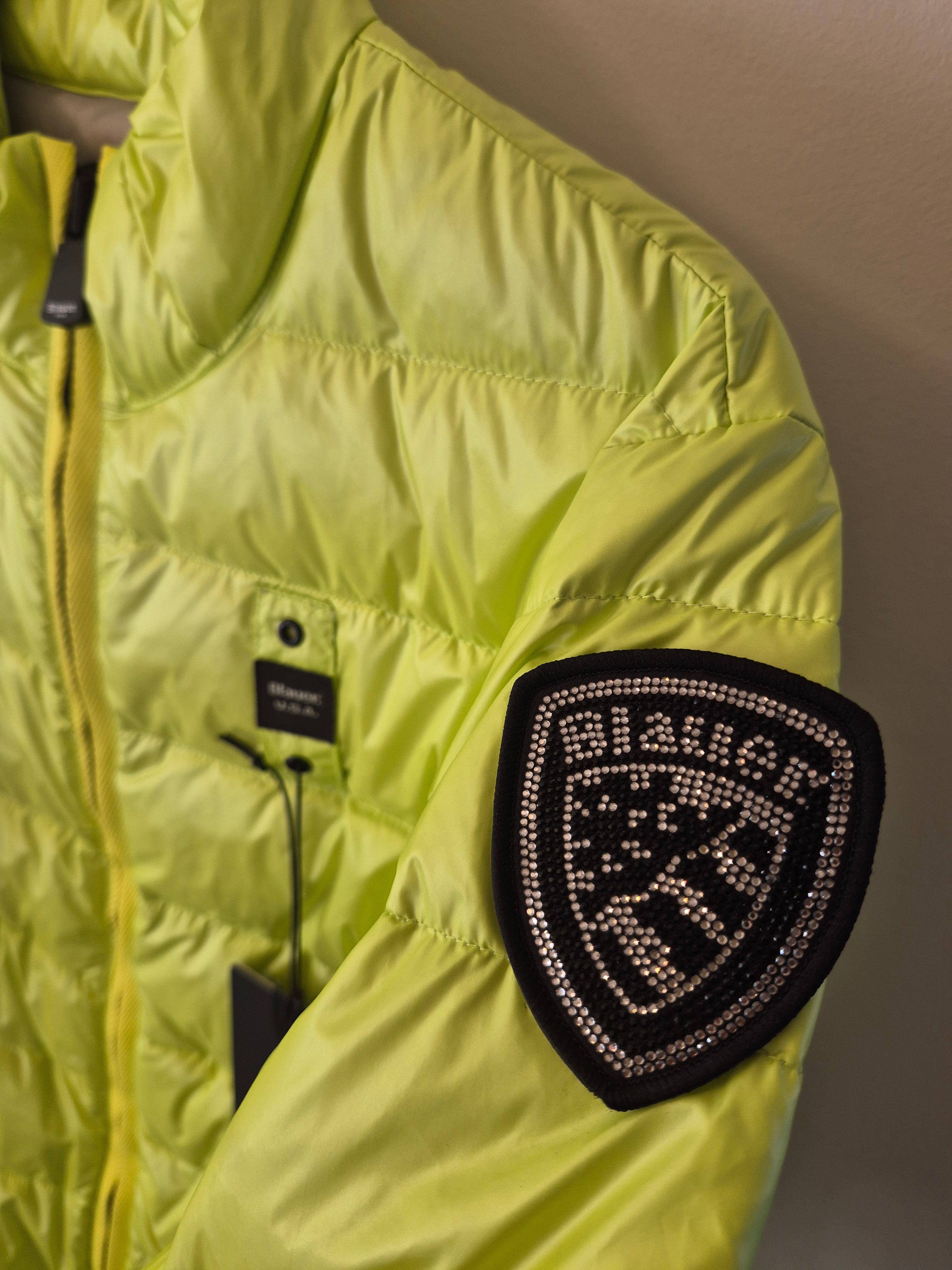BLAUER U.S.A. NEON LIME LIGHTWEIGHT PUFFER JACKET SIZE SMALL NEW WITH TAGS RRP £339