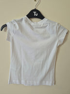 NEW MONNALISA GIRLS DIAMANTÉ STARFISH T-SHIRT WHITE AGE 6 RRP£62