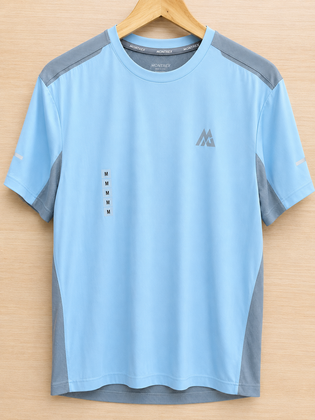 MONTIREX PERFORMANCE TRAINING T-SHIRT MEN'S MEDIUM LIGHT BLUE/GREY NEW NO TAGS RRP £34.99