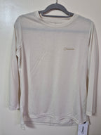 BERGHAUS RELAXED LS TECH WOMEN'S LONG SLEEVE T-SHIRT UK 12 BEIGE BNWT