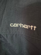 CARHARTT WIP HOODED SAIL JACKET BLACK MEN'S LARGE FLEECE LINED ZIP HOODIE COAT