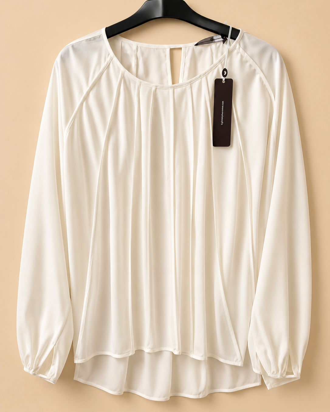 HIGH TECH GIVE CHASE SATIN BLOUSE TOP WHITE UK 14 IT 46 NEW WITH TAGS RRP £240