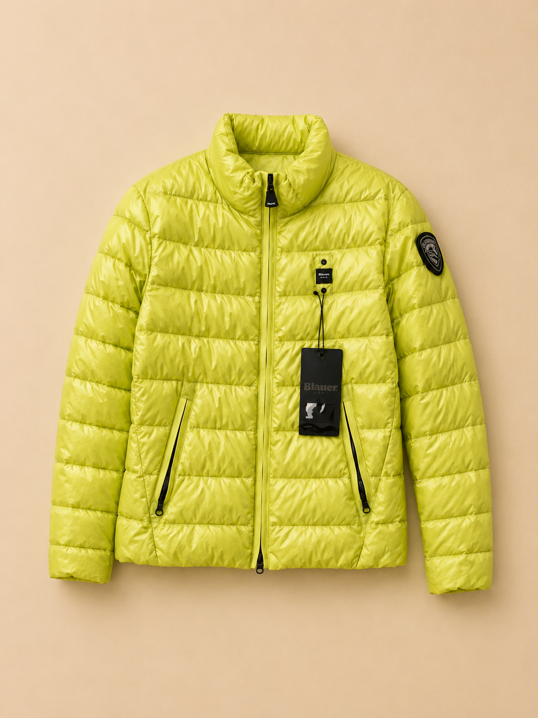 BLAUER U.S.A. NEON LIME LIGHTWEIGHT PUFFER JACKET SIZE SMALL NEW WITH TAGS RRP £339