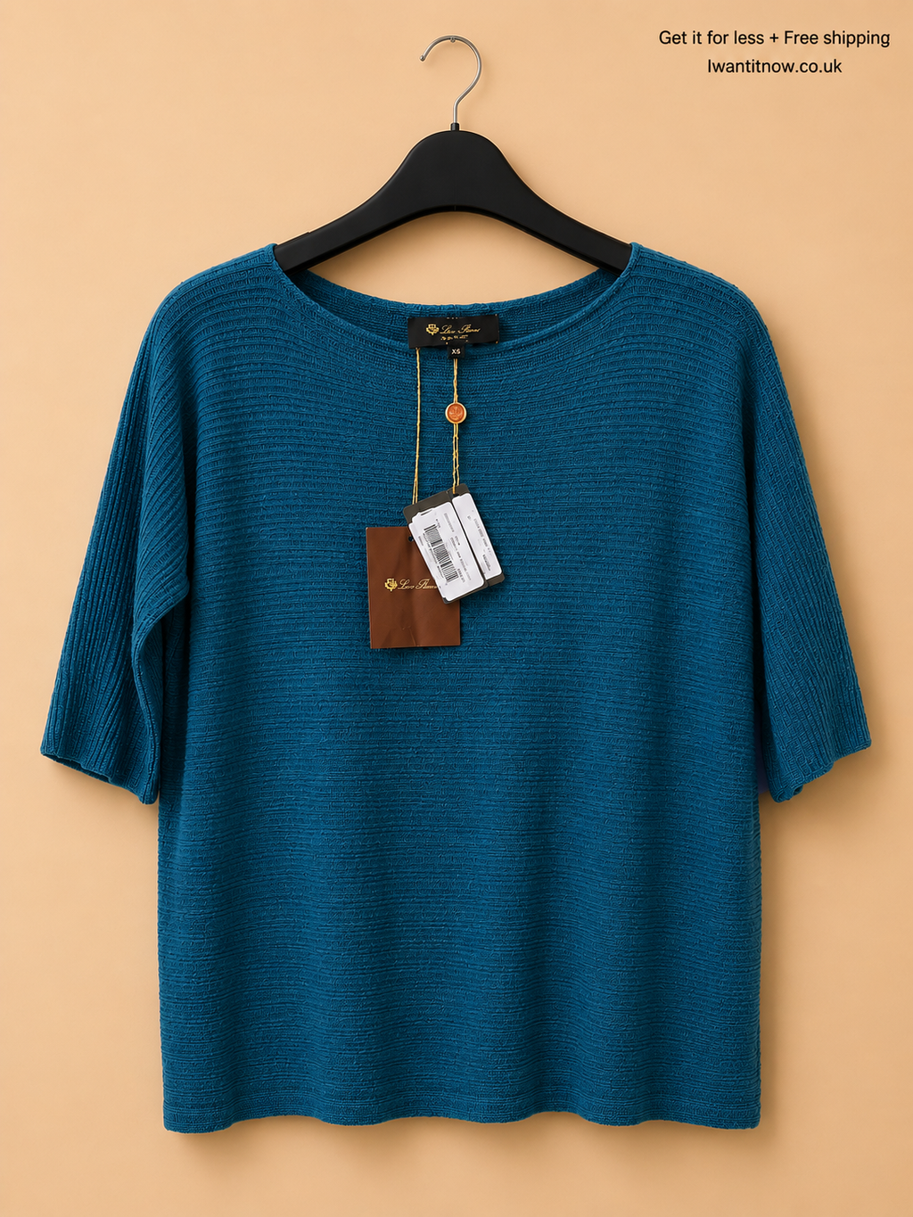 LORO PIANA BARCHETTA WAIKIKI KNIT TOP XS UK 6 TEAL BNWT RRP £995 MADE IN ITALY