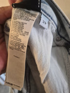 7 FOR ALL MANKIND ITALIAN WOMEN'S LIGHT WASH DISTRESSED JEANS UK 10 W29 RRP £240