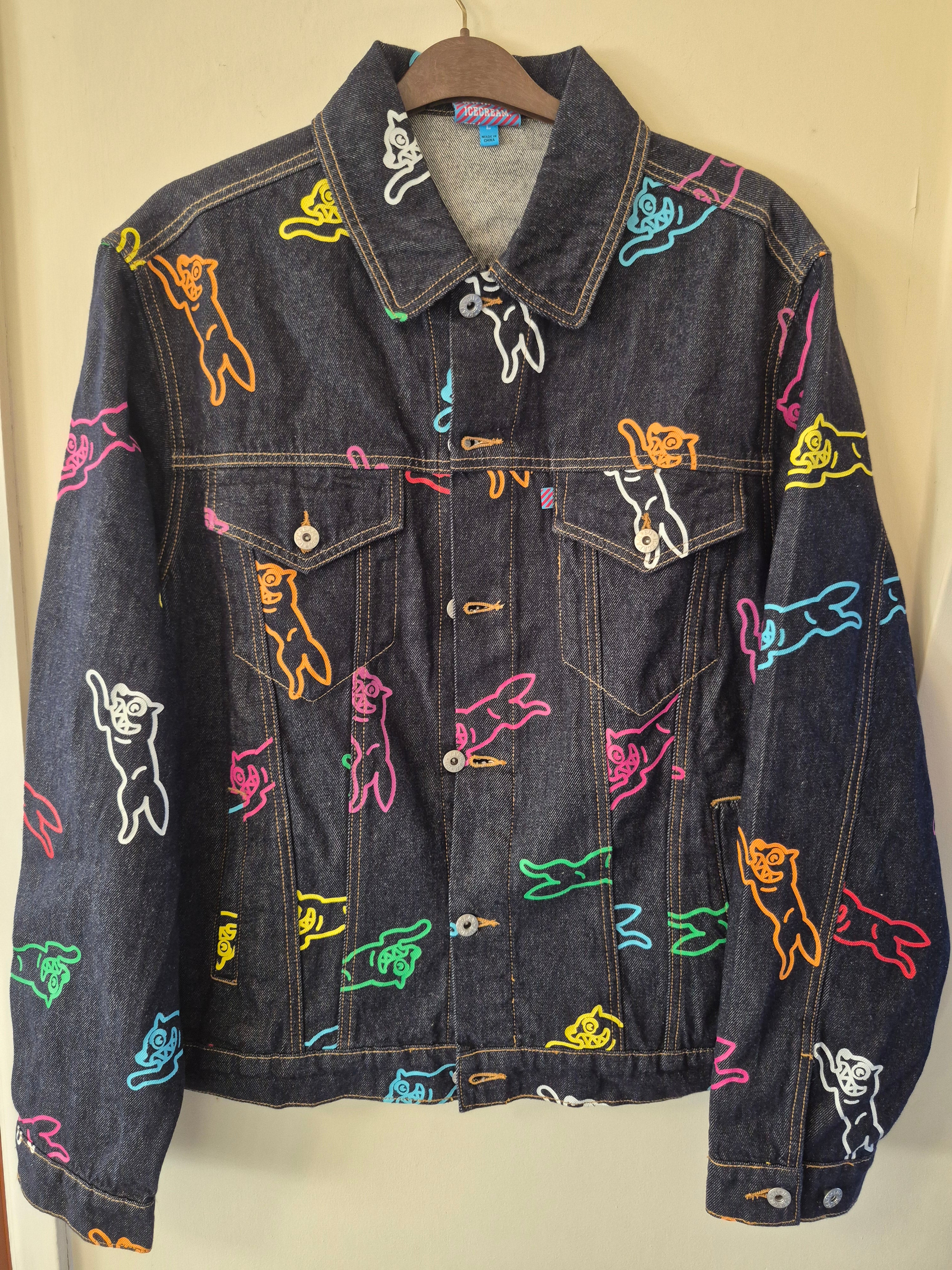 ICECREAM RUNNING DOG DENIM JACKET – DARK INDIGO – SIZE MEDIUM/LARGE RRP:£320