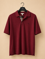 BURBERRY BRIT MEN'S BURGUNDY POLO SHIRT UK 2XL (FITS UK XL) NEW NO TAGS RRP £220