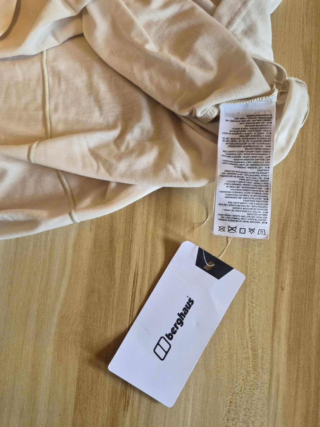 BERGHAUS RELAXED LS TECH WOMEN'S LONG SLEEVE T-SHIRT UK 12 BEIGE BNWT