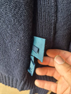 POLO RALPH LAUREN NAVY FULL ZIP WOOL SWEATER JACKET NEW NO TAGS MEDIUM 100% LAMBSWOOL RRP £299