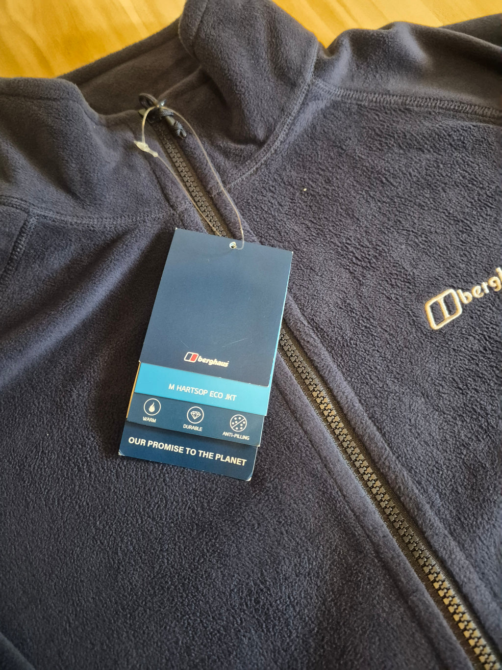 BERGHAUS MEN'S HARTSOP ECO POLARTEC FULL ZIP FLEECE JACKET DARK BLUE XL NEW WITH TAGS RRP £90