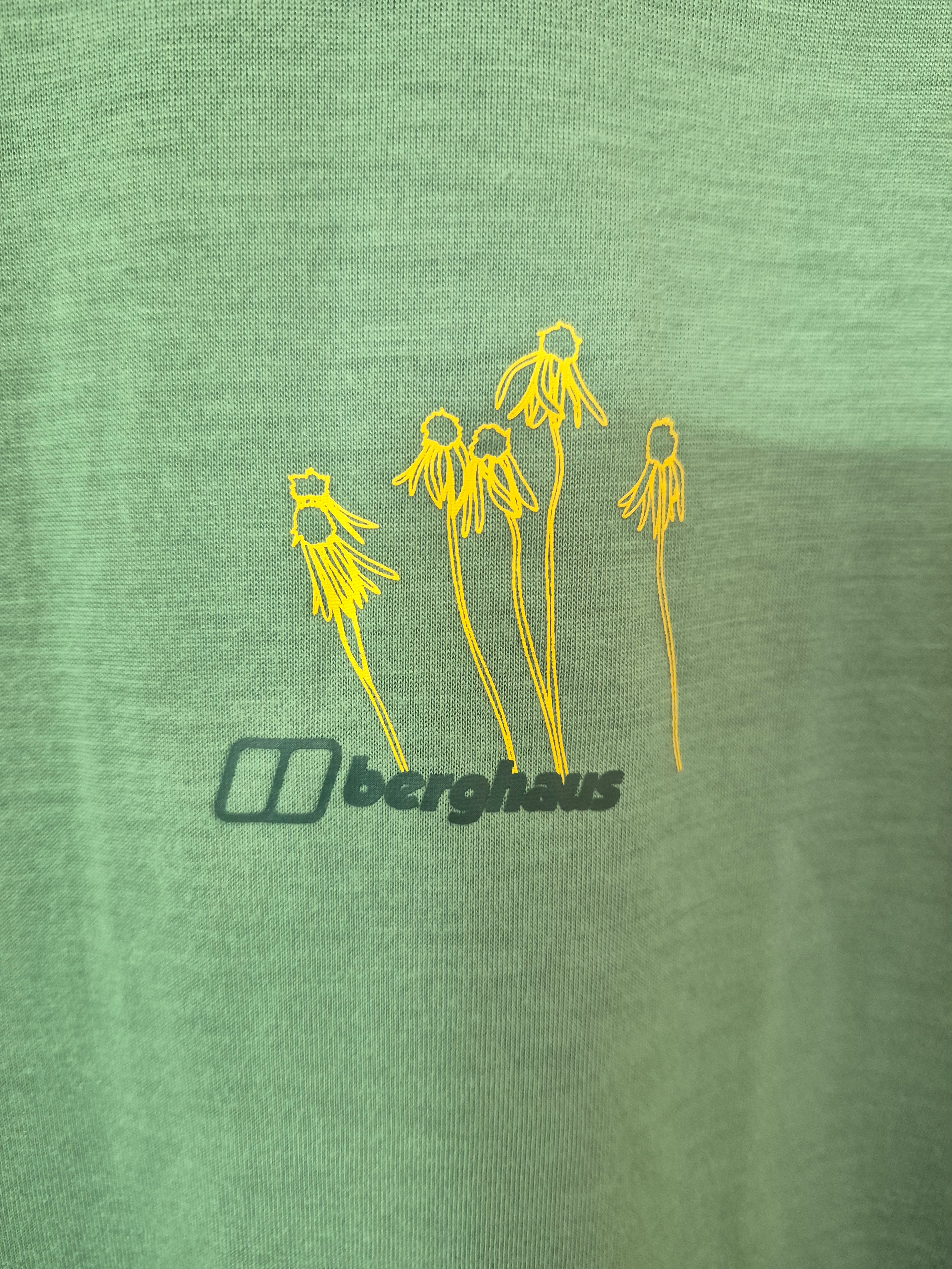 BERGHAUS WOMEN'S CONEFLOWER MERINO WOOL TEE UK 8 EU XS BRAND NEW WITH TAGS AUTHENTIC RRP £45