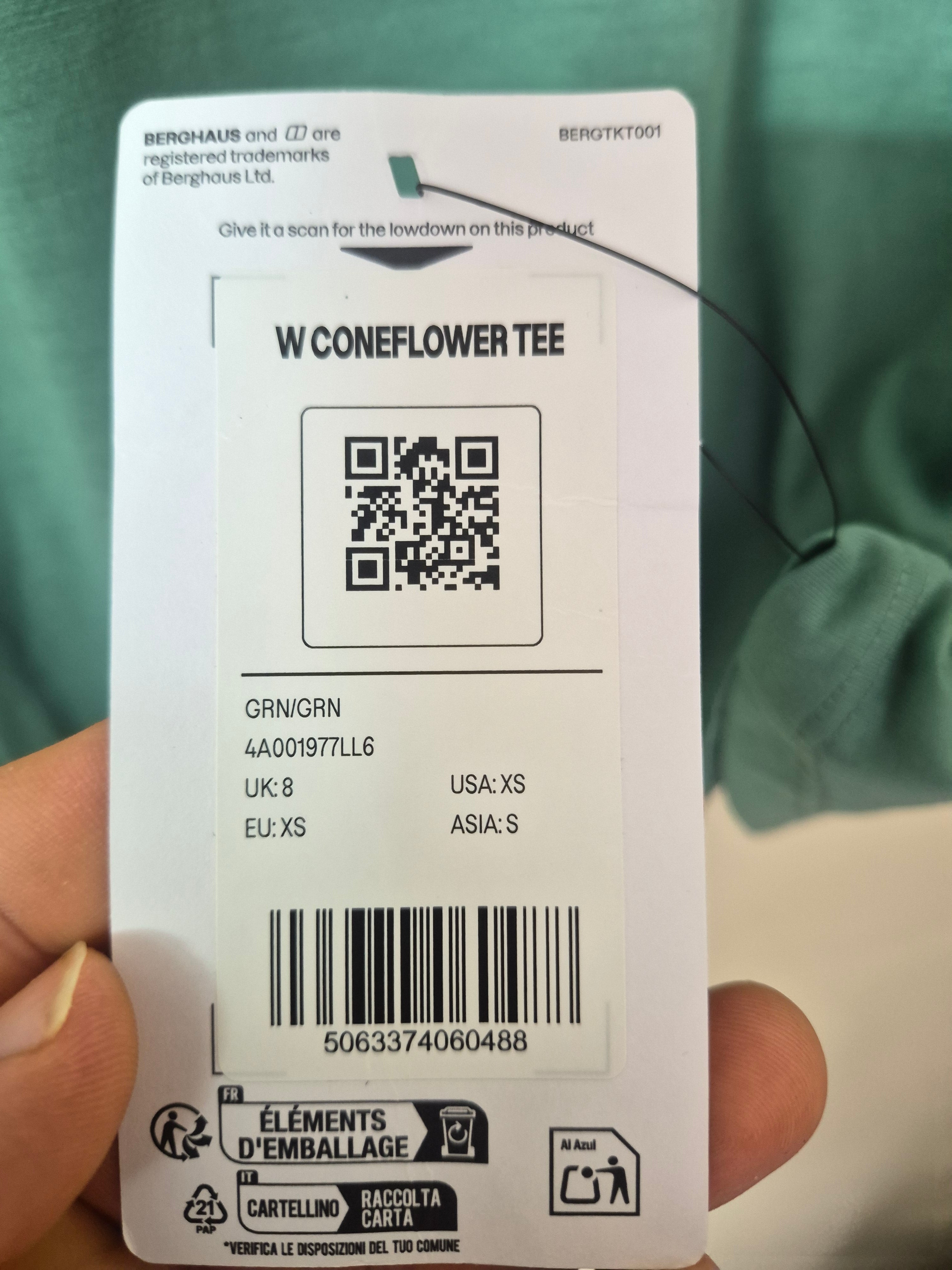 BERGHAUS WOMEN'S CONEFLOWER MERINO WOOL TEE UK 8 EU XS BRAND NEW WITH TAGS AUTHENTIC RRP £45