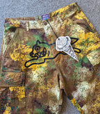 NEW ICE CREAM RUNNING DOG CAMO CARGO PANTS MENS LARGE CARGO TROUSERS RRP£130 BILLIONAIRE BOYS CLUB