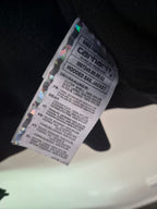 CARHARTT WIP HOODED SAIL JACKET BLACK MEN'S LARGE FLEECE LINED ZIP HOODIE COAT